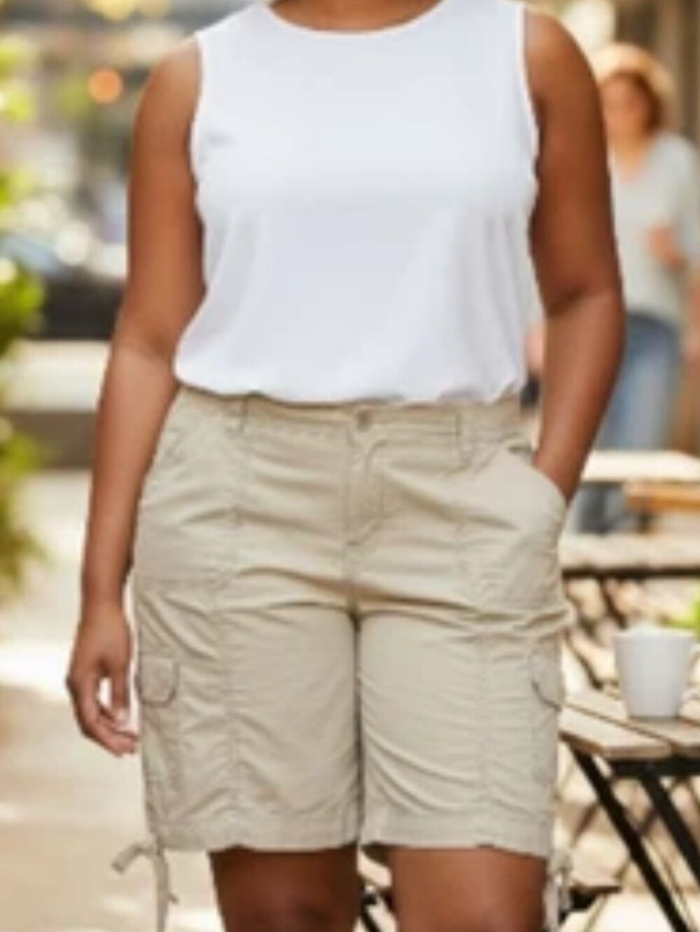 St Johns Bay 11.5" Women's Bermuda Shorts - Dark Cinder Block/Gray NWT Size 18W - Picture 5 of 7